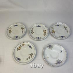 Vintage martres tolosane France espresso coffee cup saucer set farmhouse cottage