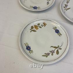 Vintage martres tolosane France espresso coffee cup saucer set farmhouse cottage