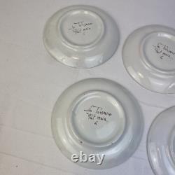 Vintage martres tolosane France espresso coffee cup saucer set farmhouse cottage