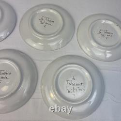 Vintage martres tolosane France espresso coffee cup saucer set farmhouse cottage