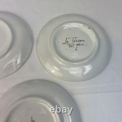 Vintage martres tolosane France espresso coffee cup saucer set farmhouse cottage