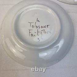 Vintage martres tolosane France espresso coffee cup saucer set farmhouse cottage