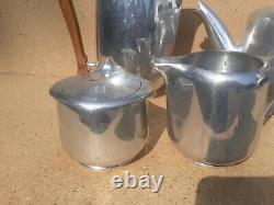 Vintage old Retro 1940s 50s Tea Coffee Set Metal Picqot Ware England