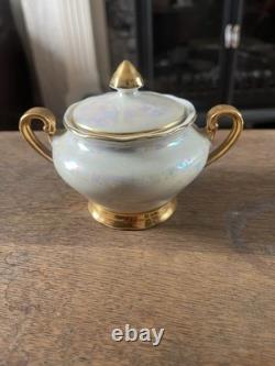 Vintage porcelain pearlescent coffee set