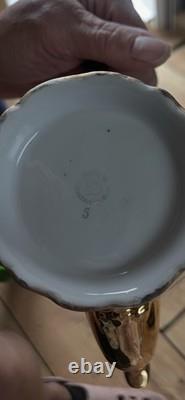 Vintage porcelain pearlescent coffee set