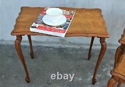 Vintage set of 3 Florentine Italy side tables Nest tables Elegant coffee tables