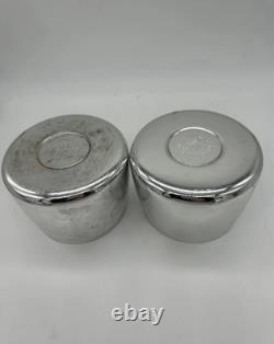 Vintage sona aluminium coffee pot, sugar bowls, milk jugs and trays