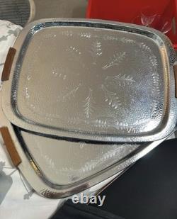 Vintage sona aluminium coffee pot, sugar bowls, milk jugs and trays