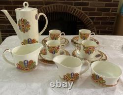 Vtg 1974 Rare Royal Worcester Tea Coffee Set 16 piece set Pavilion