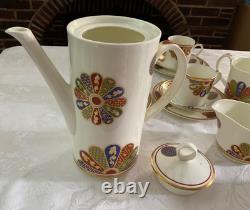 Vtg 1974 Rare Royal Worcester Tea Coffee Set 16 piece set Pavilion