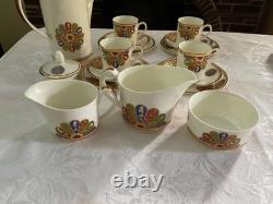 Vtg 1974 Rare Royal Worcester Tea Coffee Set 16 piece set Pavilion