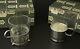Vtg Boxed 2 Sets Tea Coffee Glasses Silver-plt Holders Sheffield Porciani Italy