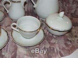 Vtg Gold Trim Kahla Porcelain Tea/demitasse Coffee Set! 15 Pcs! Gdr East Germany