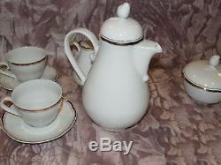 Vtg Gold Trim Kahla Porcelain Tea/demitasse Coffee Set! 15 Pcs! Gdr East Germany