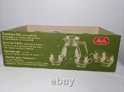 Vtg Melitta Drink Beverage Coffee Service Set in Box Avocado Green MCM Atomic