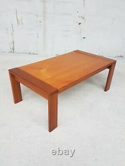 Vtg Mid Century Teak Glass Coffee Table Set Of Two Nest Of Tables Side Danish