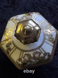 Vtg Noritake Gold Moriage Coffee/Chocolate Pot Demitasse Set 4 Cups & 5 Saucers