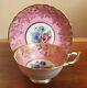 Vtg Paragon China Teacup & Saucer Double Warrant Red & Blue Poppies A2136 / 4