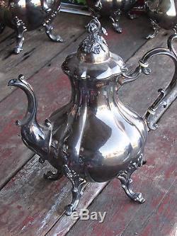 Vtg Set Reed & Barton Winthrop 1795 Silverplate Tea-coffee Set-sugar-creamer