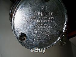 Vtg UNITED Coffee Maker Perculator Set Creamer+Sugar Bowl Red Bakelite Lucite