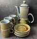 Wade Irish Vintage Porcelain 14 Piece Coffee And/or Tea Set. Stunning Colour