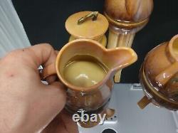 WINCRAFT by Roseville 250 Coffee Set APRICOT Pot Creamer Sugar Ashtray VINTAGE