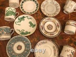 Wedgwood & Bavaria 6 Cups and Saucers Vintage German Coffee Porcelain Set