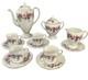Wedgwood Devon Sprays Bone China Floral Coffee Set 12 Piece Vintage
