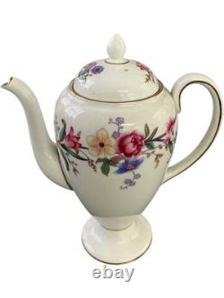 Wedgwood Devon Sprays Bone China Floral Coffee Set 12 Piece Vintage