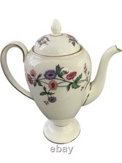 Wedgwood Devon Sprays Bone China Floral Coffee Set 12 Piece Vintage