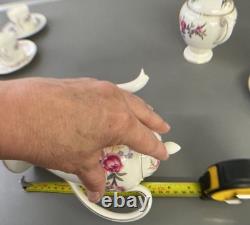 Wedgwood Devon Sprays Bone China Floral Coffee Set 12 Piece Vintage