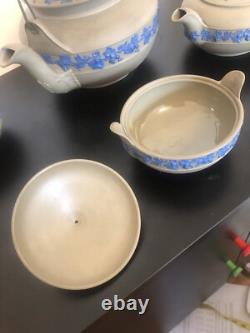 Wedgwood Drabware Jasperware Tea & Coffee Set of Four Rare Vintage