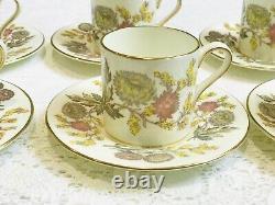 Wedgwood England Coffee Set Cups Saucers English bone china vintage Litchfield p