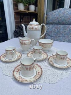 Wedgwood Malabar Fine Bone China Coffee Tea Set Pot Cups Creamer Bowl Vintage