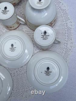 Wedgwood Malabar Fine Bone China Coffee Tea Set Pot Cups Creamer Bowl Vintage