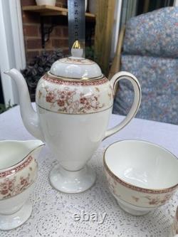 Wedgwood Malabar Fine Bone China Coffee Tea Set Pot Cups Creamer Bowl Vintage