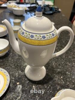 Wedgwood Mistral Bone China Vintage Coffee Set With Milk Jug & Sugar Bowl