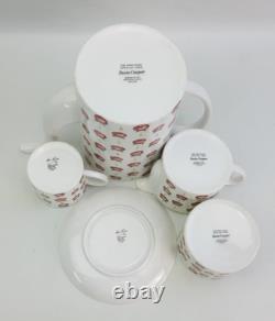Wedgwood Susie Cooper Apple Gay 15 Piece Coffee / Espresso Set Vintage 1960s