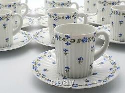 X10 Vintage GDA Limoges St Germain Espresso Coffee Cups Saucers Porcelain Set