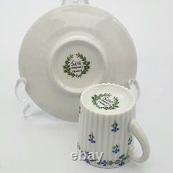 X10 Vintage GDA Limoges St Germain Espresso Coffee Cups Saucers Porcelain Set