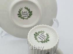 X10 Vintage GDA Limoges St Germain Espresso Coffee Cups Saucers Porcelain Set