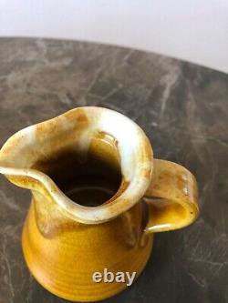 Youghal Studio Pottery, handmade beautiful Tea Set Brown/Yellow Dripware 1970's