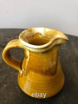 Youghal Studio Pottery, handmade beautiful Tea Set Brown/Yellow Dripware 1970's