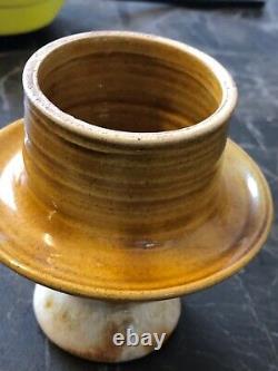 Youghal Studio Pottery, handmade beautiful Tea Set Brown/Yellow Dripware 1970's