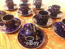 10 Tasses 11 Soucoupe Suédoise Vintage Rorstrand Rörstrand Suède Café Service Années 1950