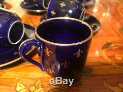 10 Tasses 11 Soucoupe Suédoise Vintage Rorstrand Rörstrand Suède Café Service Années 1950