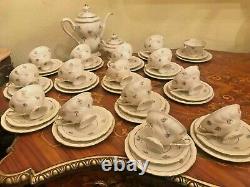 15 Tasses Vintage Saucers Plaques De Gâteau Ensemble De Café De Porcelaine Allemand Jlmenau