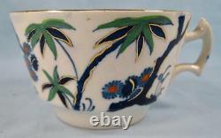 2 Paniers Kenyan Blue Cup & Saucer Wood & Sons Woods Ware Hand Painted Trees (o4)