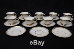 24pc Vintage Richard Ginori Gold Scroll # 328 Ensemble De Soucoupes De Tasse À Café Demitasse