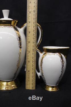 24pc Vintage Richard Ginori Gold Scroll # 328 Ensemble De Soucoupes De Tasse À Café Demitasse